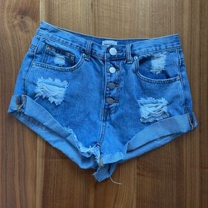 Super down jean shorts
